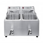 Friteuse double - 2 X 8 L 2,9 kW avec minuterie