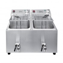 Friteuse double - 2 X 8 L 2,9 kW avec minuterie