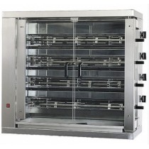 Rôtissoire électrique en inox 4 broches 16 poulets