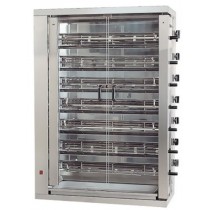 Rôtissoire électrique en inox 7 broches 28 poulets