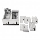 Friteuse électrique double DF66 2 x 3 kW 2 cuves de 9 L