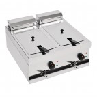 Friteuse électrique double DF66 2 x 3 kW 2 cuves de 9 L