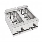 Friteuse électrique double DF66 2 x 3 kW 2 cuves de 9 L