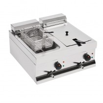 Friteuse électrique double DF66 2 x 3 kW 2 cuves de 9 L