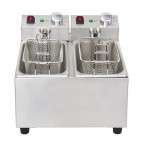 Friteuse double 2 x 2 kW capacité d'huile 2 x 3 L