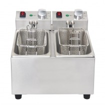 Friteuse double 2 x 2 kW capacité d'huile 2 x 3 L