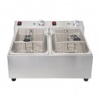 Friteuse double 2 x 2,8 kW capacité d'huile 2 x 5 L