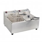 Friteuse double 2 x 2,8 kW capacité d'huile 2 x 5 L