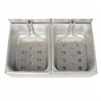 Friteuse double 2 x 2,8 kW capacité d'huile 2 x 5 L