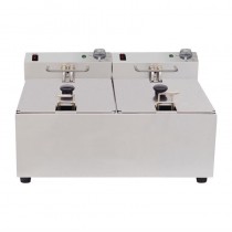 Friteuse double 2 x 2,8 kW capacité d'huile 2 x 5 L