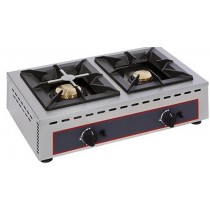 Réchaud gaz 2 feux en longueur 2 x 7 kW