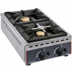 Réchaud gaz 2 feux en profondeur 2 x 7 kW