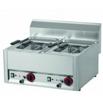 Cuiseur à pâtes électrique double en inox 6 Kw