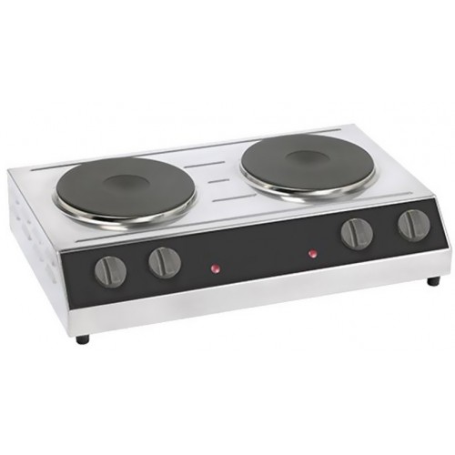 Réchaud électrique professionnel 2 plaques 2 x Mono 230 V Réchaud électrique professionnel 2 plaques 2 x Mono 230 V