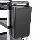 Poubelle à pédale frontale, beige, 30 litres