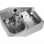  Friteuse électrique de comptoir cuve LDF2 2 x 3 kW capacité d'huile 2 x 4L.