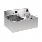  Friteuse électrique de comptoir cuve LDF2 2 x 3 kW capacité d'huile 2 x 4L.