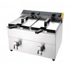 Friteuse induction double 2 x 3 kW capacité d'huile 2 x 7,5 litres