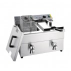 Friteuse induction double 2 x 3 kW capacité d'huile 2 x 7,5 litres