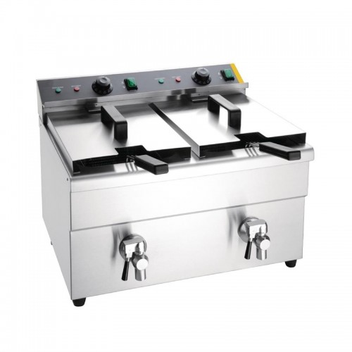 Friteuse induction double 2 x 3 kW capacité d'huile 2 x 7,5 litres Friteuse induction double 2 x 3 kW capacité d'huile 2 x 7,5 litres
