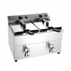 Friteuse induction double 2 x 3 kW capacité d'huile 2 x 7,5 litres