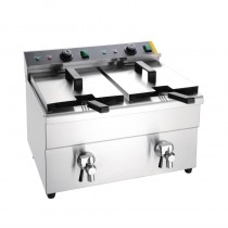 Friteuse induction double 2 x 3 kW capacité d'huile 2 x 7,5 litres