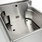 Friteuse électrique de comptoir cuve simple 3 kW capacité d'huile 4 L