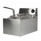 Friteuse électrique de comptoir cuve simple 3 kW capacité d'huile 4 L