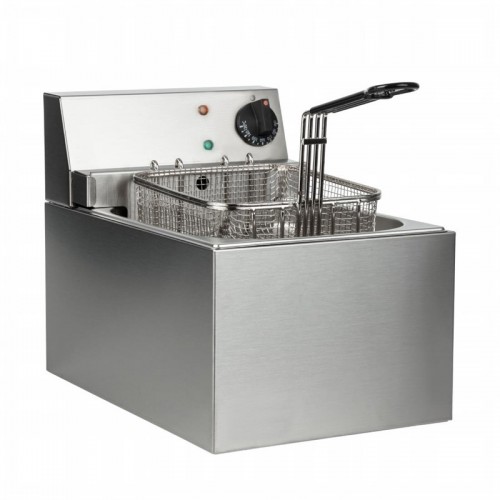 Friteuse électrique de comptoir cuve simple 3 kW capacité d'huile 4 L Friteuse électrique de comptoir cuve simple 3 kW capacité d'huile 4 L
