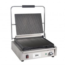 Grand gril de contact simple rainuré / lisse 2,2 kW