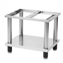 Support ouvert pour plaques à snacker modèle double en inox AISI 304