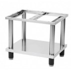 Support ouvert pour plaques à snacker modèle double en inox AISI 304