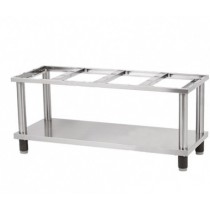 Support ouvert pour plaques à snacker modèle quadruple en inox AISI 304
