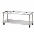Support ouvert pour plaques à snacker modèle quadruple en inox AISI 304