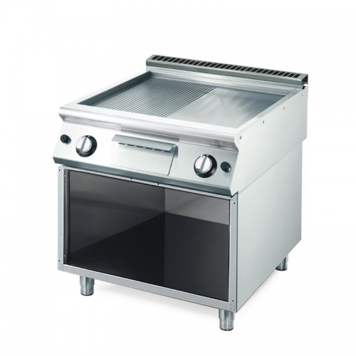 Plancha gaz plaque 2/3 lisse 1/3 rainurée GM70/80 FTRGS 12 kW Plancha gaz plaque 2/3 lisse 1/3 rainurée GM70/80 FTRGS 12 kW
