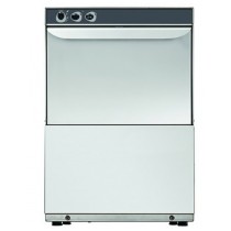 Lave verre professionnel simple paroi avec cuve emboutie et inclinée dimensions paniers 350 x 350 mm 