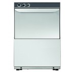 Lave verre professionnel simple paroi avec cuve emboutie et inclinée dimensions paniers 350 x 350 mm 