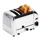 Grille-pain 4 tranches Inox 2,2 kW