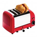 Grille-pain 4 tranches rouge 2,2 kW