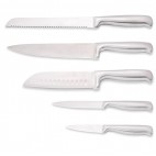 Set de 5 couteaux de cuisine lames et manches inox