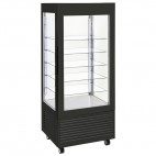 Vitrine panoramique négative ventilée 5 étagères en verre 780 L