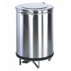 Poubelle à pédale en inox 100 L