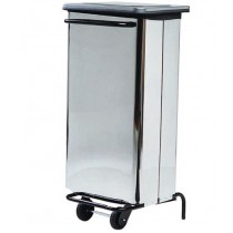 Poubelle rectangle en inox hauteur 790 mm