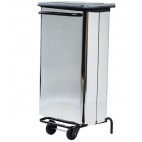 Poubelle rectangle en inox hauteur 790 mm