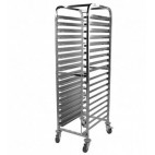 Chariot inox GN 1/1 euronorme 600 x 400 18 niveaux