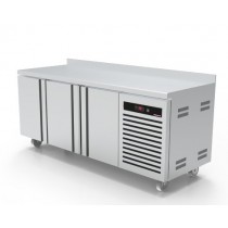 Desserte réfrigéré profondeur 600 mm froid positif adossée 3 portes