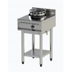 Wok gaz série 600 ECO 1 brûleur 13 kW acier inoxydable AISI 304