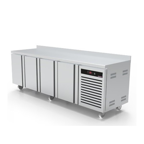 Desserte réfrigérée profondeur 600 mm froid négatif adossée 4 portes Desserte réfrigérée profondeur 600 mm froid négatif adossée 4 portes