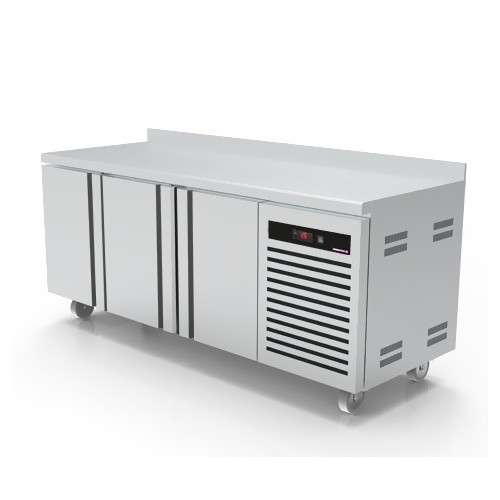 Desserte réfrigéré profondeur 700 mm froid négatif adossée 3 portes 127 Kg Desserte réfrigéré profondeur 700 mm froid négatif adossée 3 portes 127 Kg