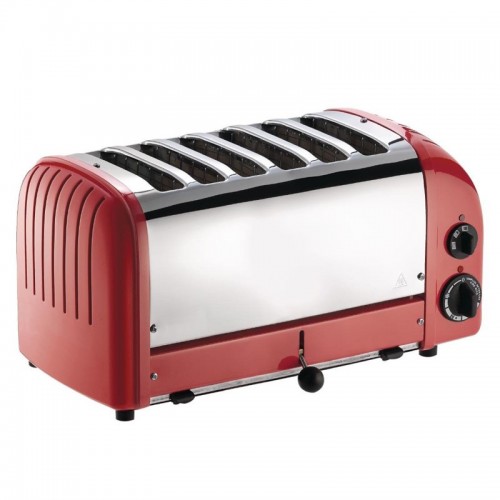 Grille-pain 6 tranches rouge 3 kW